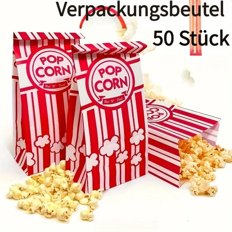 Plastic Striped Popcorn Bag, Snack Bag, Food Storage Container, Ideal for Movie Night, Party, Wedding, Carnival, Halloween, Christmas