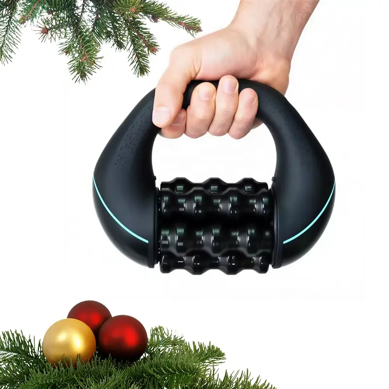 2026 new portable heating electric rolling massager Chargeable wireless charging deep muscle roller fitness enthusiast gift