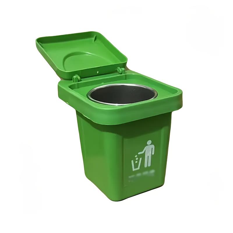 Creative Wall-Mounted Trash Can And Ashtray (With Lid to Prevent Ash from Flying), Mini Desktop Standing Ashtray, Home Tabletop Decorative Piece, No Drilling Design, Perfect for Living Rooms, Bedrooms, Bathrooms, Cars, And More.