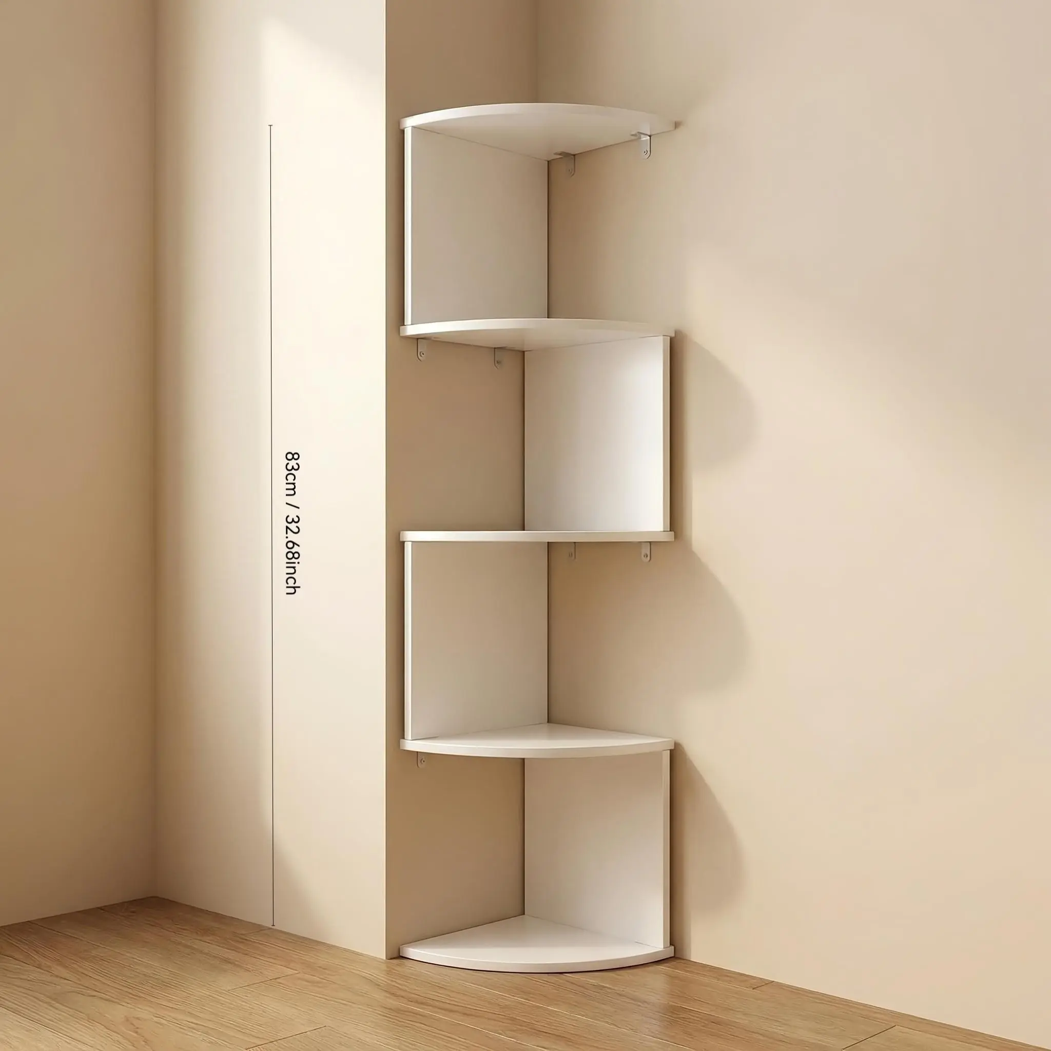 Corner Wall-Mounted Shelf, Modern Floating Display Rack, Space-Saving Z-Shape Plant Stand, Bathroom Decorations, Ideal for Bedroom, Living Room, Bathroom, Home Office