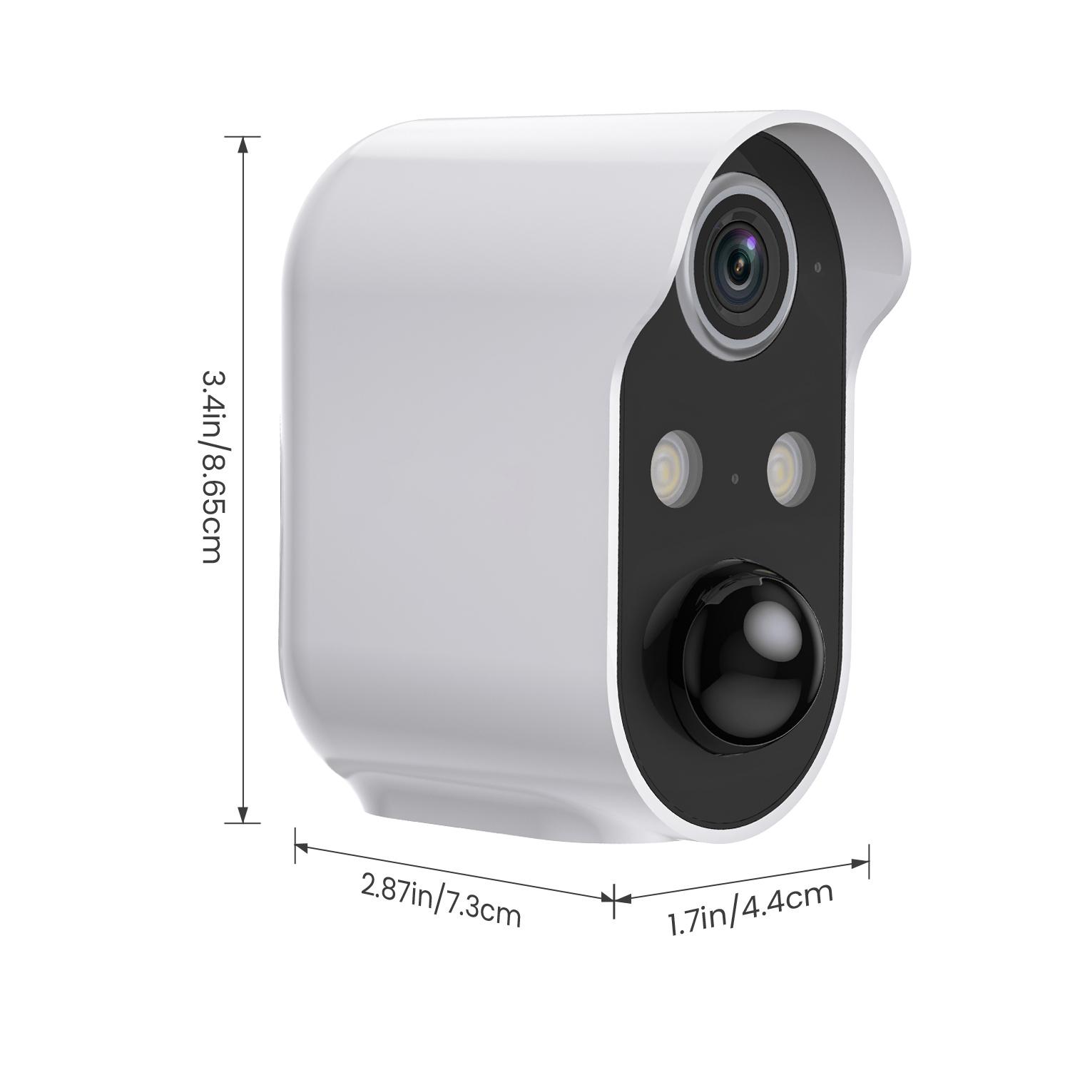 Wireless Home Security Outdoor Smart Cameras, Waterproof Rechargeable 1080P Outdoor CCTV Camera, WiFi Home Security Camera with AI Human Detection, 2-way Talk, Night Vision, Home Security Camera, Christmas 2024