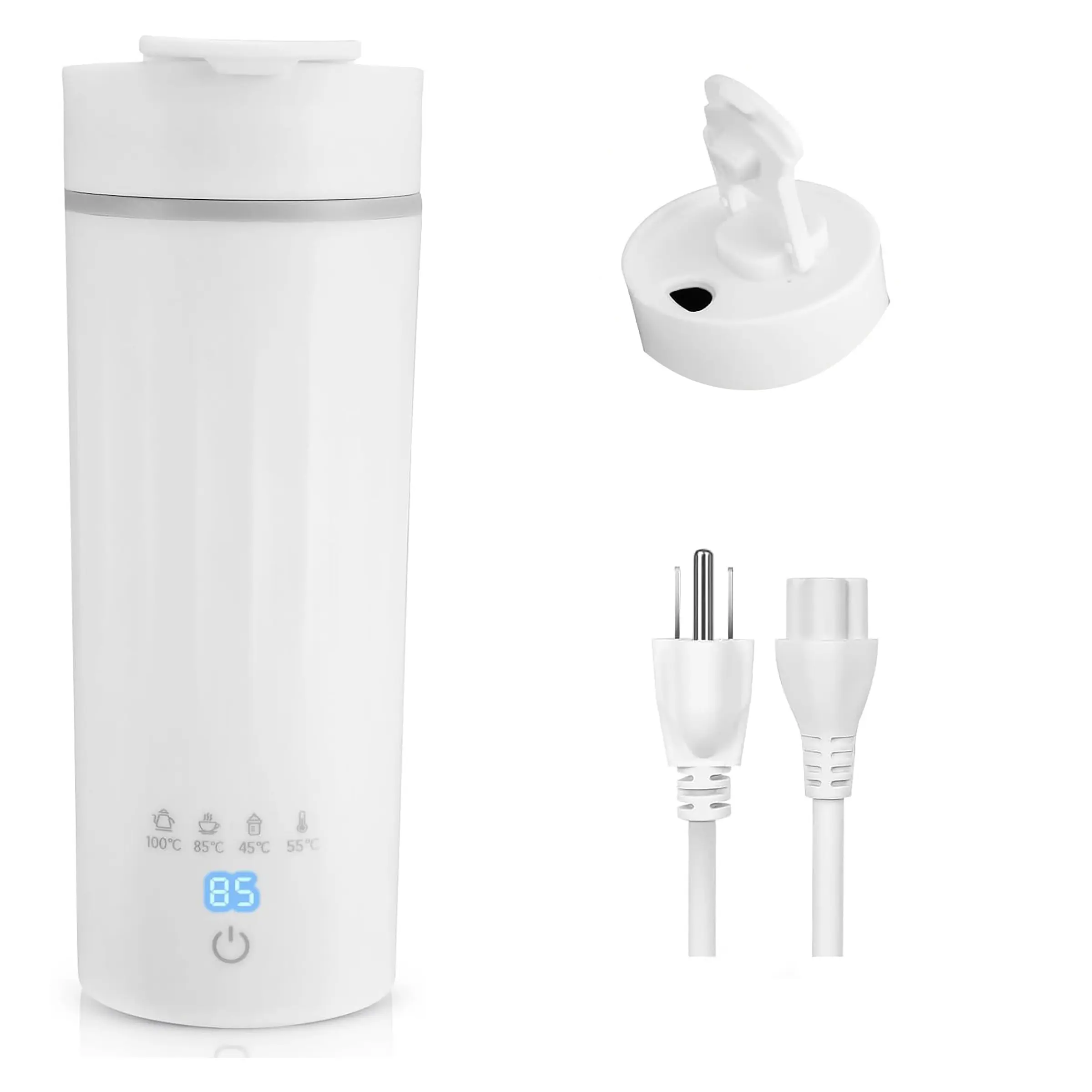 Portable Electric Kettle, 400ML Travel Electric Kettle, Tea Coffee Kettle with 4 Temperature Settings, BPA Free Stainless Steel Thermostatic Kettle