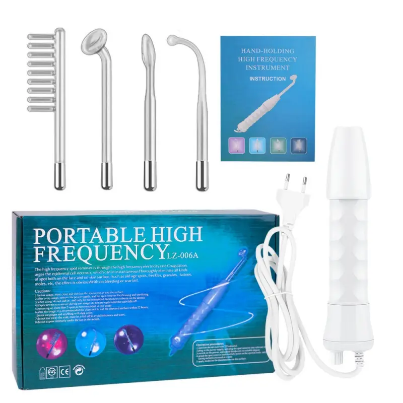 4-In-1 High Frequency Facial Device with Neon Tubes, Handheld Facial Lifting Tool for Home Use, Facial Treatment, Perfect Gift for Women, Halloween & Christmas, Multifunctional Beauty Devices