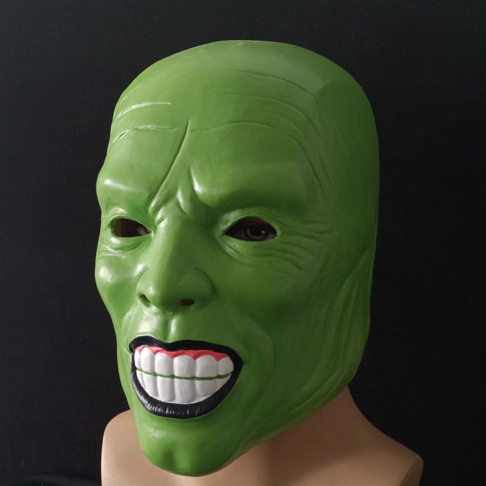 Scary Comedy Actor Mask, Comfortable Full Head Latex Prop for Adults, Full Face Accessory for Halloween Party & Cosplay, Accessories, One Size