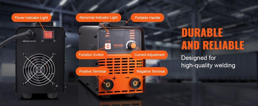 VEVOR ARC Stick Welder 110/220V 120/160A 2in1 Lift TIG Welding Machine Start