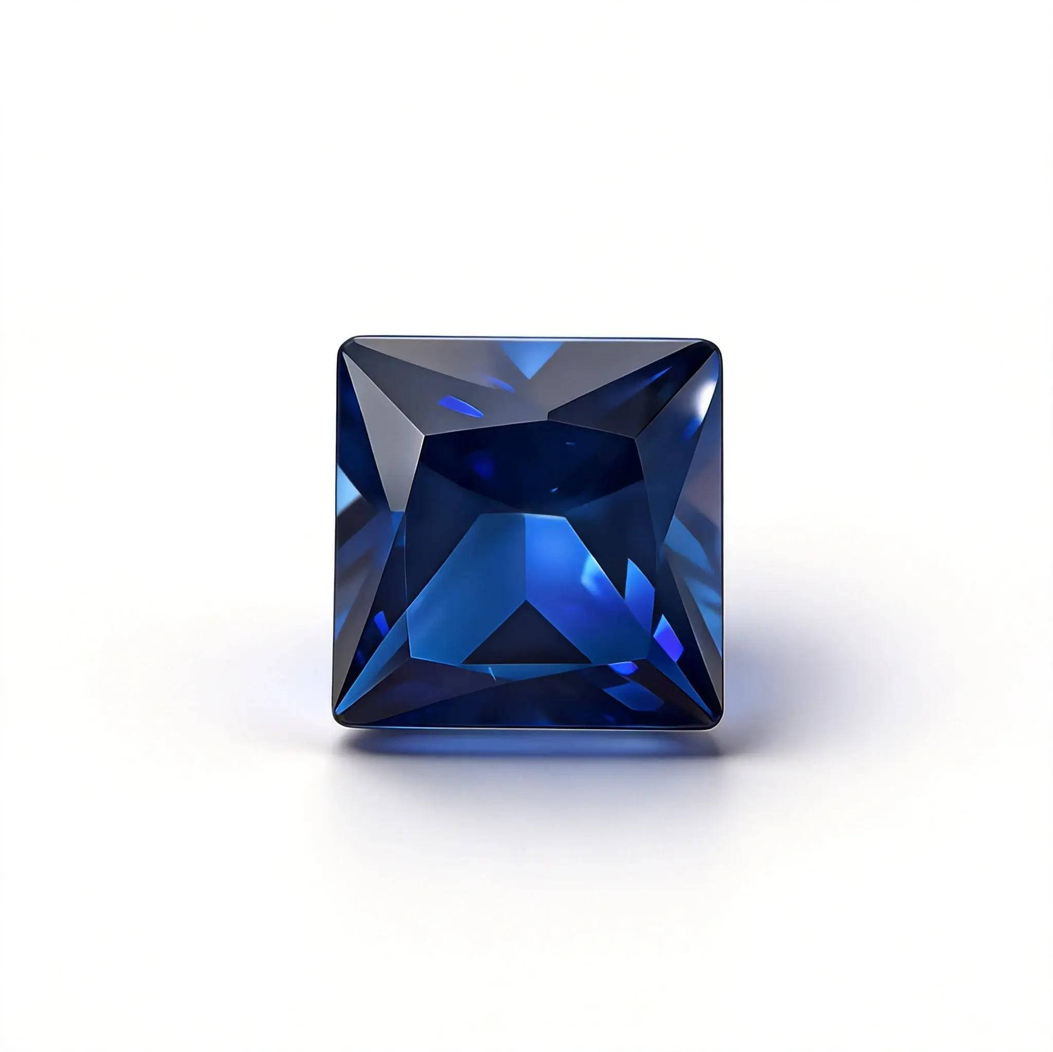 Lab-Grown Princess Cut Blue Sapphire With AGL Certificate