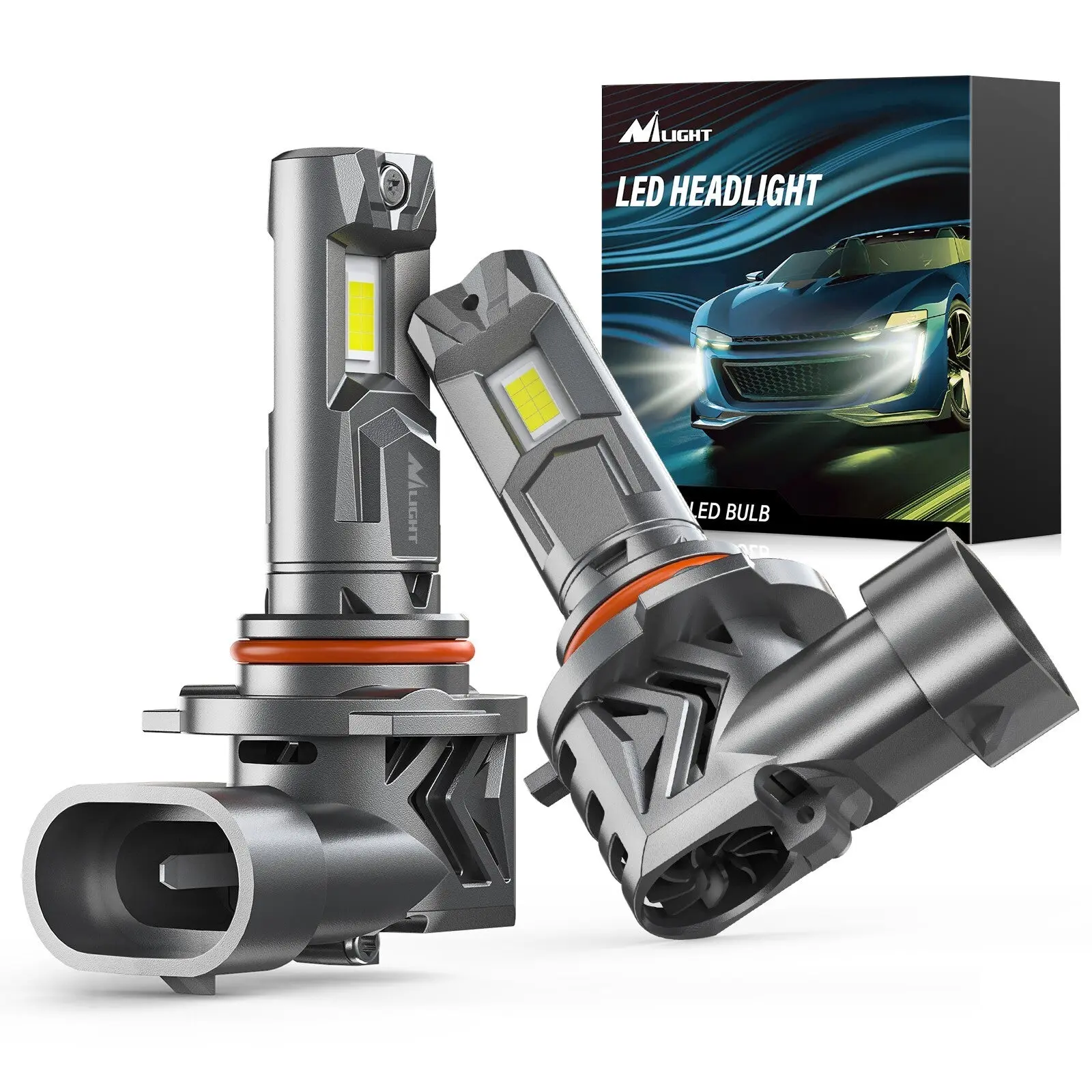 Nilight 9005 HB3 LED Headlight Bulbs - 1:1 Mini Size, Brighter Illumination, Aluminum Body, Beam Control, IP67 Rated, Compatible with Cars/Motorcycles for Night Driving