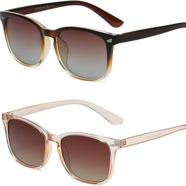Women's Classic Oversized Polarized Sunglasses - Semi-Rimless Polyamide Frame, UV400 Shield, Glare Control, Blue Light Filter Lenses, Lightweight All-Day Fit, Retro Square Look, Stylish Accessories, for Driving, HD Lenses Keep View Crisp