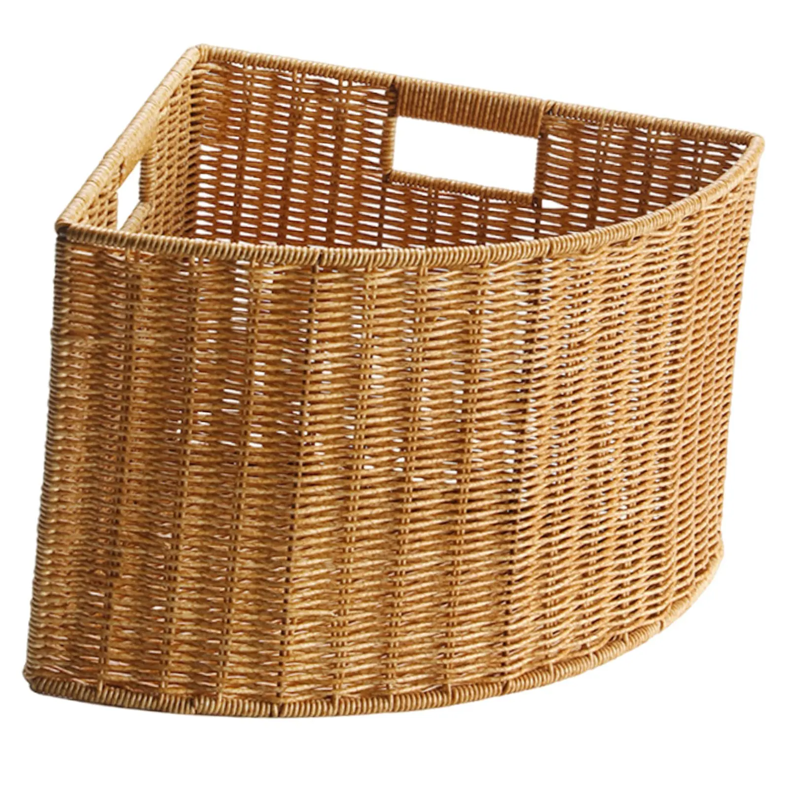 Corner Storage Basket, Compact Narrow Design, Ideal for Clothes, Bathroom, Newspapers, Side Handle Included, Space-Saving Organizer