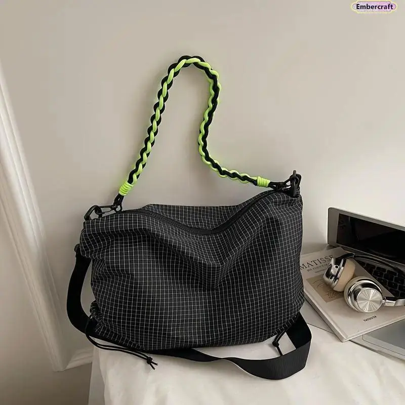 Adjustable Strap Nylon Crossbody Messenger Tote Bag, Stylish Purse for Daily Use, Versatile Shoulder Bag, Shoulder Bags