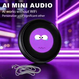 ZNP Z01 Next-Gen Wireless AI Companion Speaker No WiFi Required Saymi Smart Assistant 60 Languages Millisecond Translation + Visual Interaction Wallpaper Built-in Life Encyclopedia 400mAh Battery Chain Portable Design