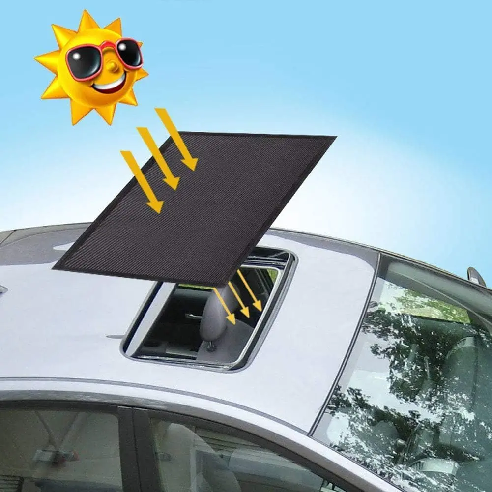 Polyester Sunroof Sun Shade, Breathable Mesh Car Roof Cover - Quick-Install Automotive Exterior Accessory for SUV/Van Camping, UV Protection for Moonroof & Side Window