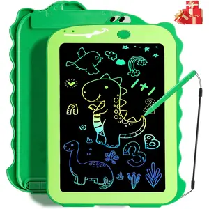 LCD Writing Tablet for Kids, Colorful Toddlers Drawing Board, Educational Doodle Pad Dinosaur Toy for 3-8 Year Old Boys Girls, Ideal for Birthday Party Xmas Gift, 8.5inch Green