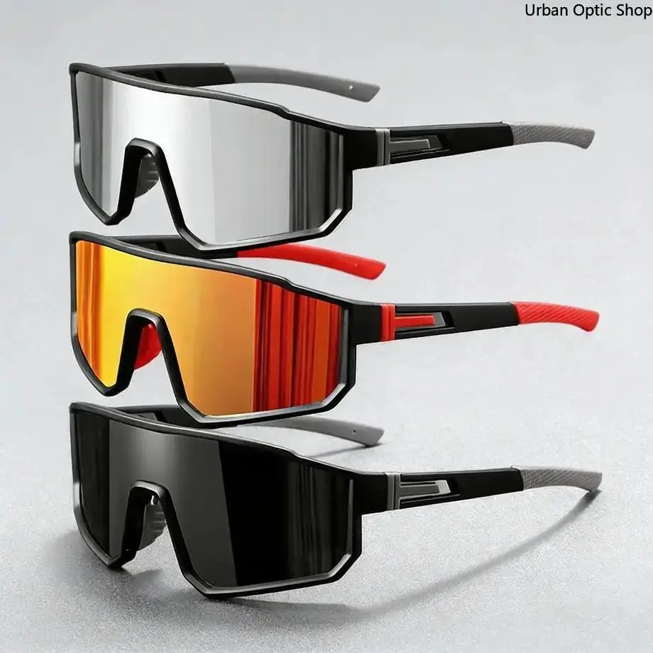XUH 3-Pack Unisex UV400 Safety Glasses - Ergonomic, Anti-Slip, Lightweight Frame, Impact-Resistant Safety Gear for Cycling, Hiking