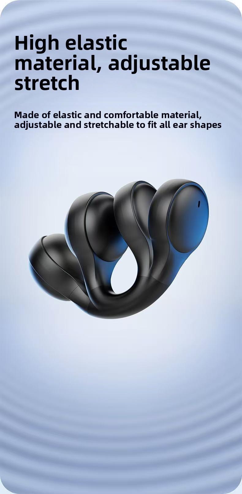 2026 New Berlin Sound Bluetooth Headphones with Ultra-Long Battery Life, Large Power, Bone Conduction, Non-In-Ear, Sports Ear Clip Stereo Bluetooth Headphones