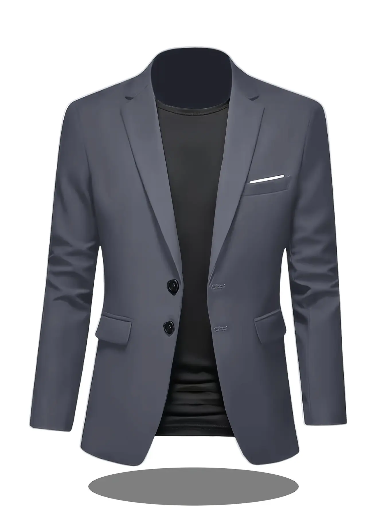 【Black Friday】Men's Casual Blazer Jacket, Long Sleeve, Wrinkle-Resistant Fabric, Smooth Texture, Classic Notch Lapel, Dual Button Design, Slim Fit