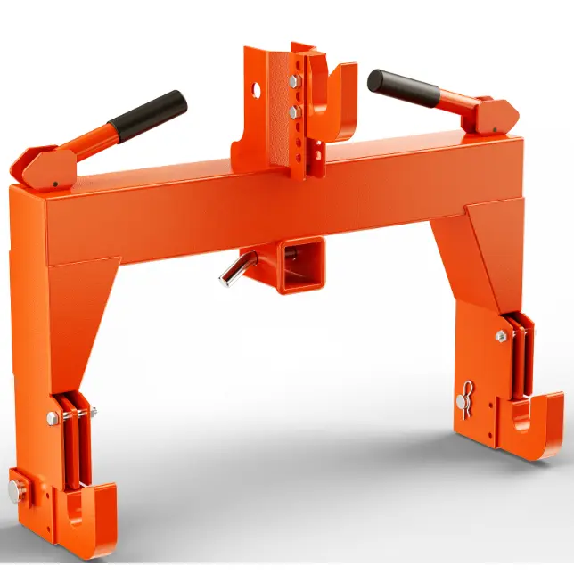 3 Point Quick Hitch, 3000lbs 3-Pt Trailer Hitch Attachments with 2" Receiver Adaptation to Category 1 Tractor with 5 Level Adjustable Bolt