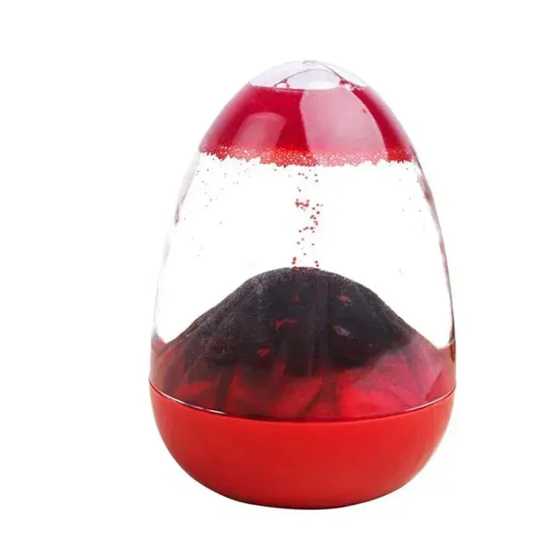 Decorative Volcano Oil Sand Timer - Creative Movement Liquid Hourglass, Plastic Glass Ornament, Home Decor Craft, Christmas Valentine's Day Gift