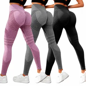 RICH BRIA 3D Scrunch Butt Lifting Leggings - High Waisted Compression Seamless Tummy Control Butt Sculpting Workout Pants Anti Cellulite Yoga Tights for Women - Firm & Smooth Gym Activewear XS-4XL
