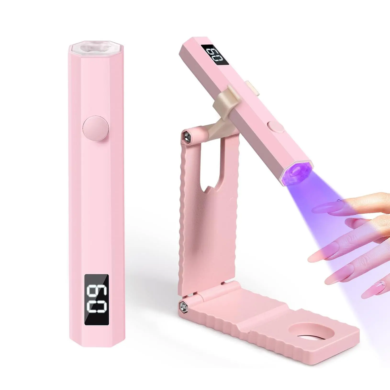 Handheld Mini UV Light for Gel X & Nail Polish, Rechargeable Cordless Flash Cure Lamp, Compact Size for Travel Salon Home Use, Safe Efficient Curing, Essential Nail Tech Supplies and Manicure Accessory