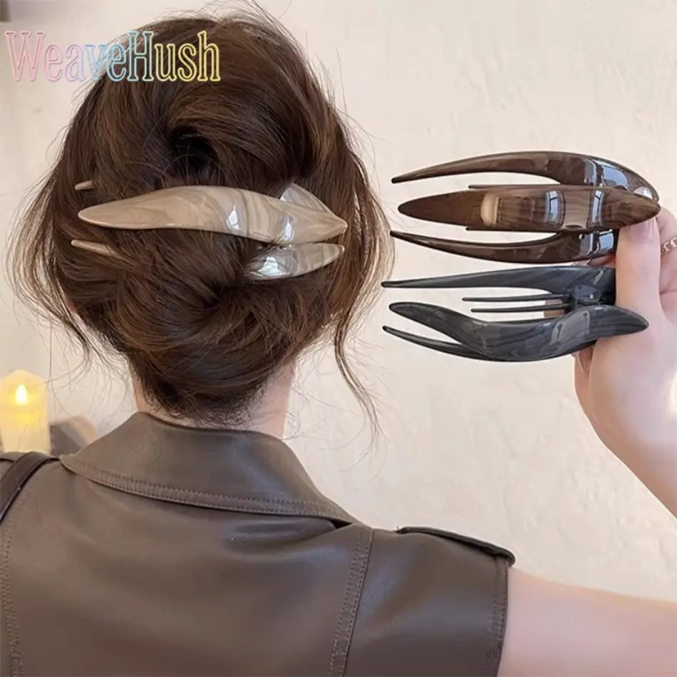 3Pcs 2026 New Temperament Textured Duckbill Hair Clips for Women, Large Swallow Tail Hair Grab Claws, All-Match Firm Fixing Back Head Updo Fashion Hair Accessories Set