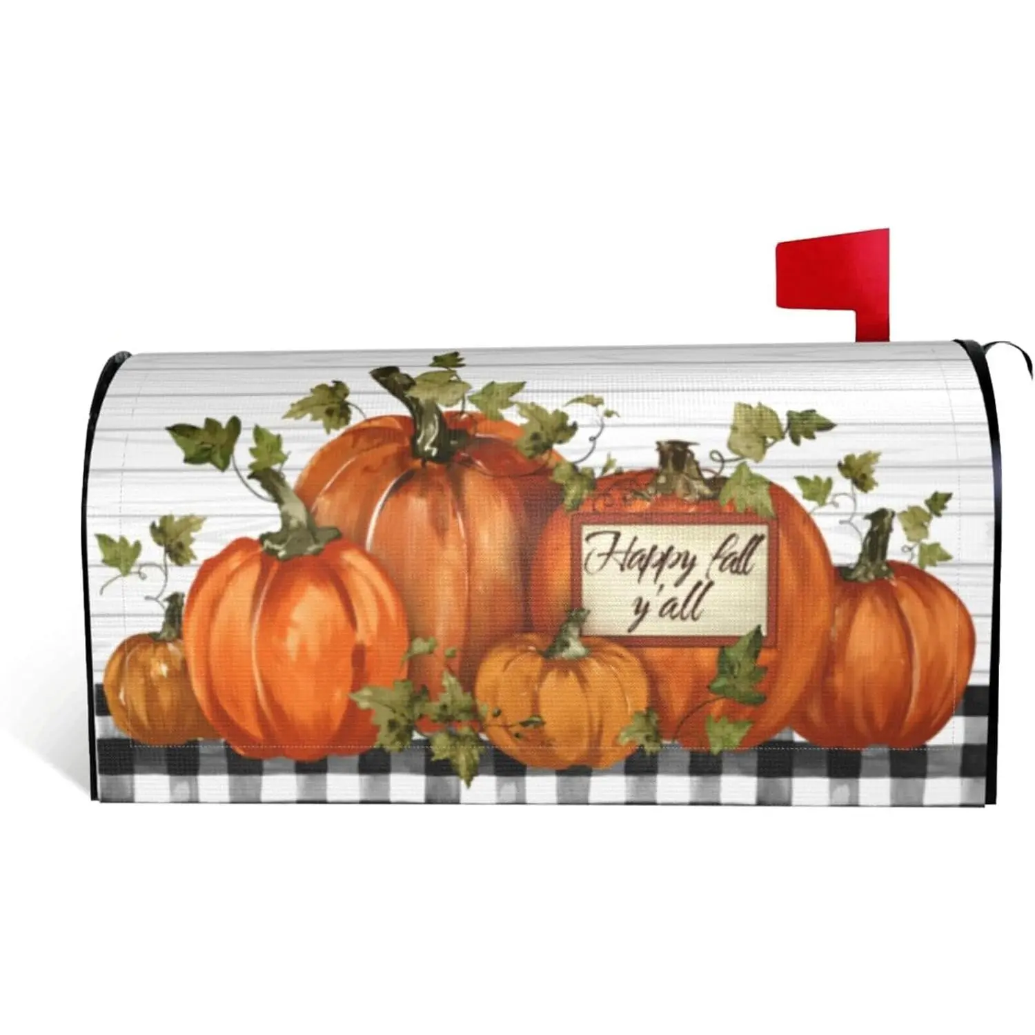 Autumn Pumpkin Thanksgiving Mailbox Covers  Letter  Box Cover Wrap Garden Yard  Decor Outdoor Yard   Mailbox Cover  Standard 21" L x 18" W