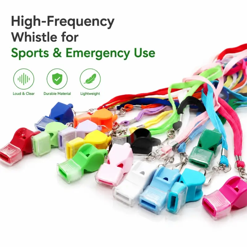 Compact High-Frequency Durable Plastic Sports Whistle - For Coaches, Referees - Ideal for Training, Outdoor Emergency Use, Unisex Adults, No
