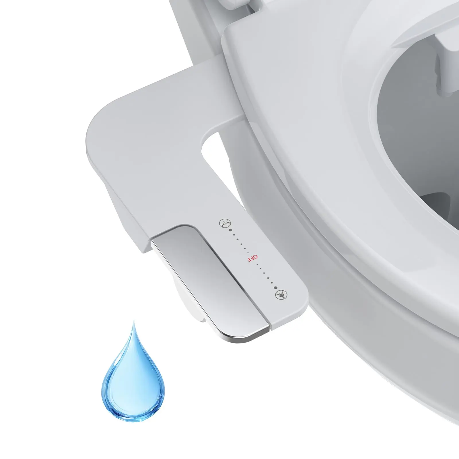 Garvee Non-Electric Bidet Attachment for Toilet with Dual Nozzle, Self-Cleaning Function, Feminine and Rear Wash, Adjustable Cold Water Pressure, Easy Installation, Chrome Finish