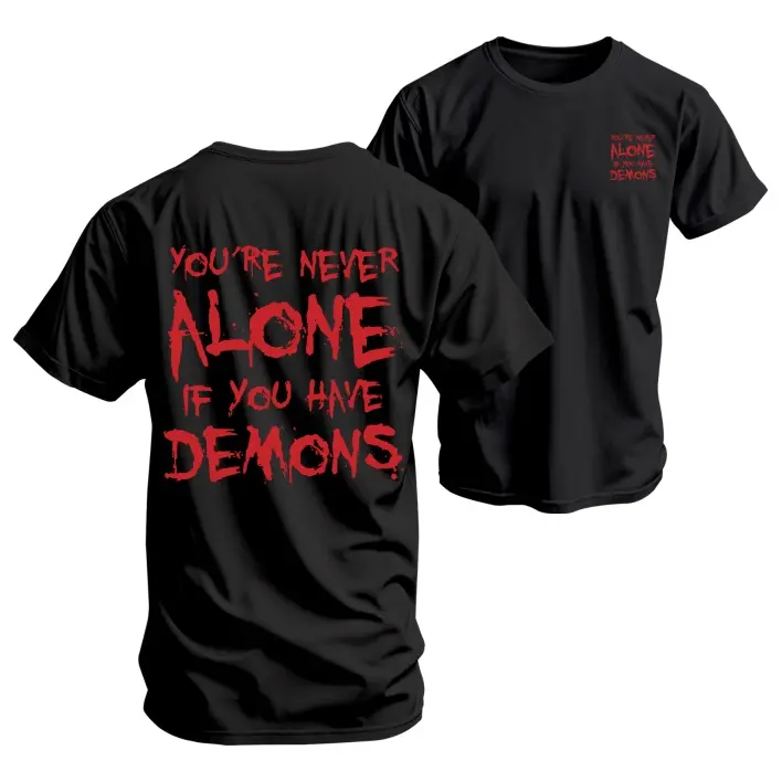 Streetwear 'Demons' Graphic T-Shirt, Unisex 100% Cotton Short Sleeve Tee with a Relaxed Fit and Round Neck, Tops, Shortsleeve, Retro, Loose, Menswear, Outfits, Print
