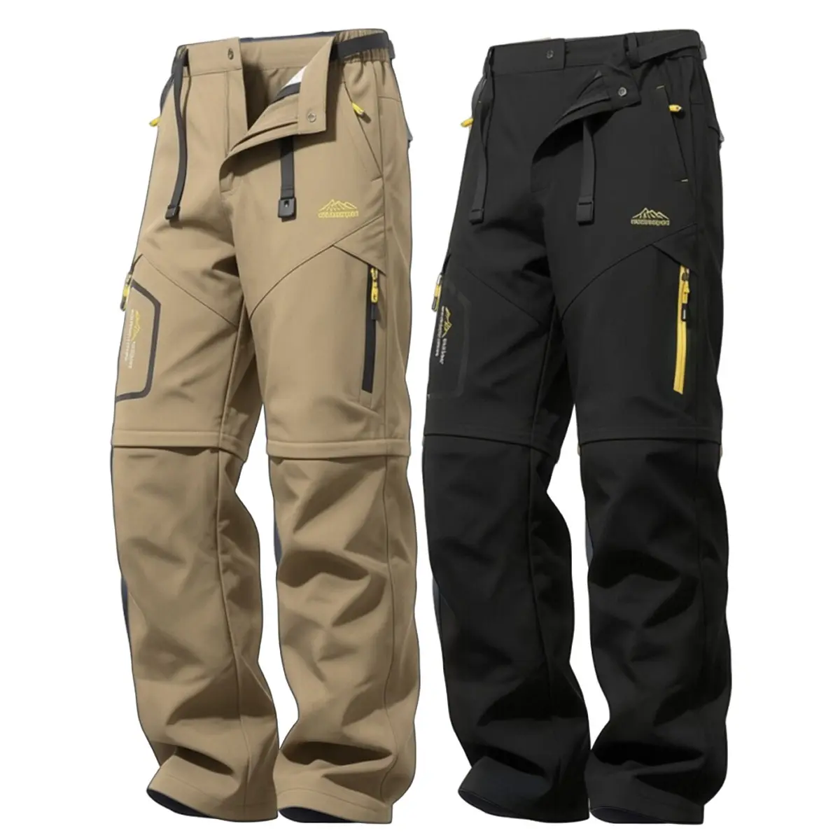 Men's Stylish Convertible Cargo Pants, Casual Quick-Dry Zip-Off Workwear with Belt for Business, Office, Outdoors & Hiking, Work Pants, Trouser, Father’s Day