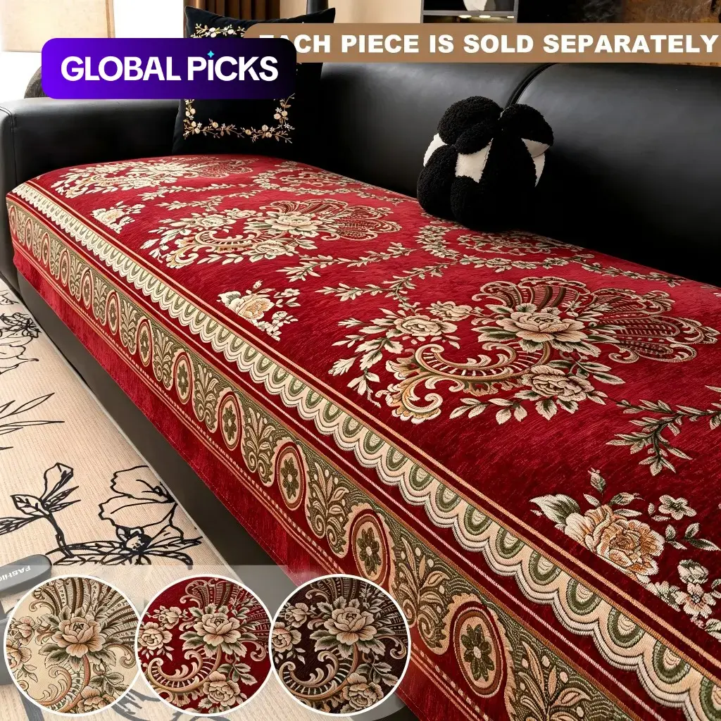 1 pc Modern Chenille Non-Slip Sofa Cover, Decorative Couch Cover, Washable Sofa Protector, Couch Protectors, Luxurious High-End Sofa Slipcover for Living Room, Bedroom and Office Decor, Decorative Sofa Protector #GLOBAL PICKS