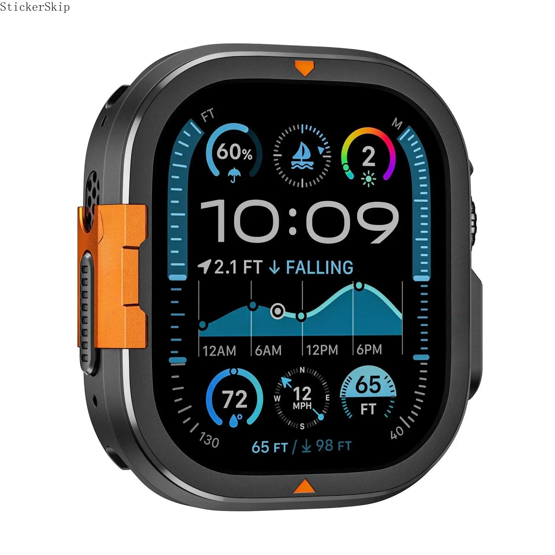 2026 Electroplated Zinc Alloy Apple Watch Case – Full Protective Cover with Shockproof Scratch-Resistant Design, Slim Durable Frame Compatible with 40–49mm Series 4–11, SE & Ultra 2 for Daily & Sport Use