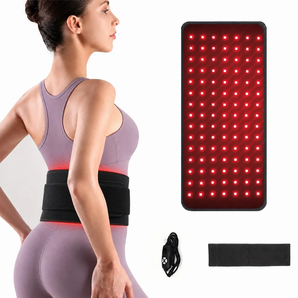 105 LED Light Therapy Belt, Flexible Adjustable Strap, Comfortable Fit for Waist, Back, Abdomen, Shoulder, Leg, Home Care Needs