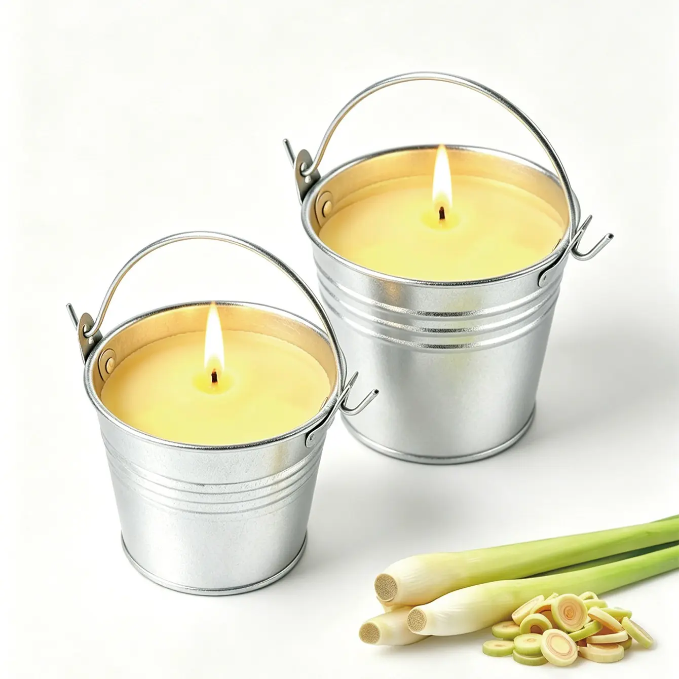Outdoor Lemongrass Iron Bucket Candle, Hanging Atmosphere Decor, Mosquito Repellent Outdoor Patio Candle, Perfect for Outdoor Use