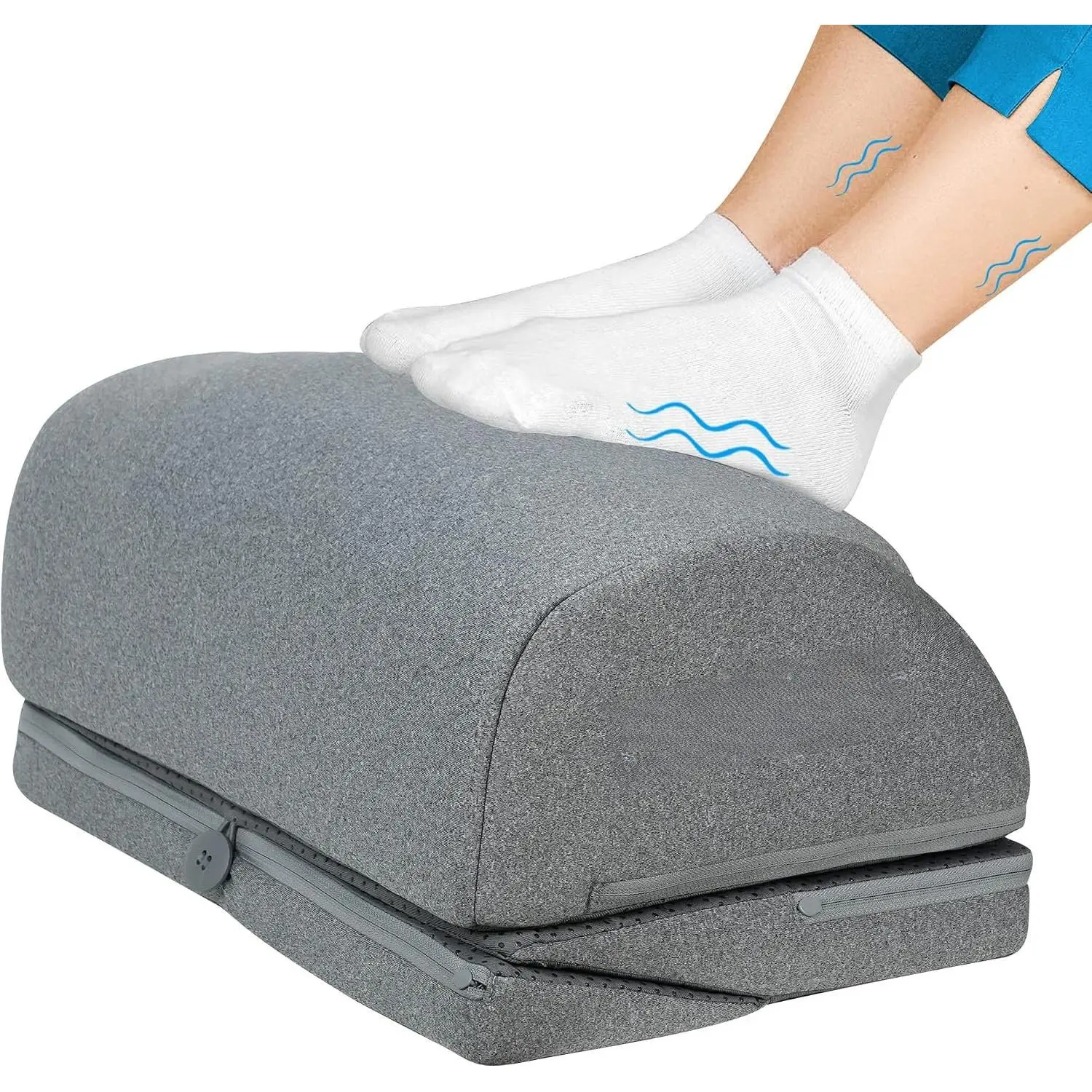 Under Desk Foot Rest at Work with Heat,Vibration,3 Height Under Desk Foot Rest for Office Chair,Foot Heater Foot Warmer,  Heated Footrest,Gaming Chair Footstool, Desk Use