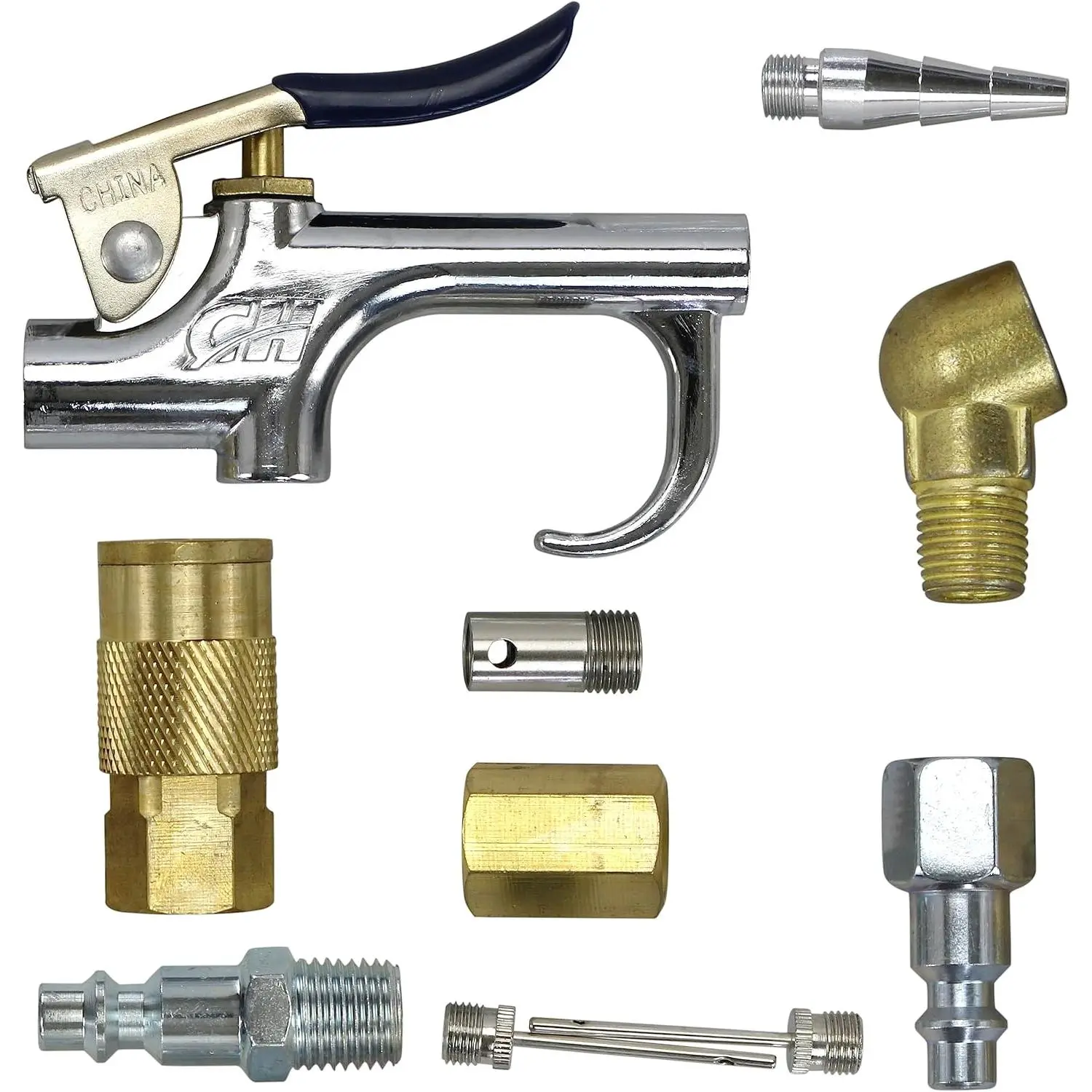 11- Air Compressor Starter Kit Fittings Couplers | Complete Set Of Essential Pieces For Immediate Setup For Shop