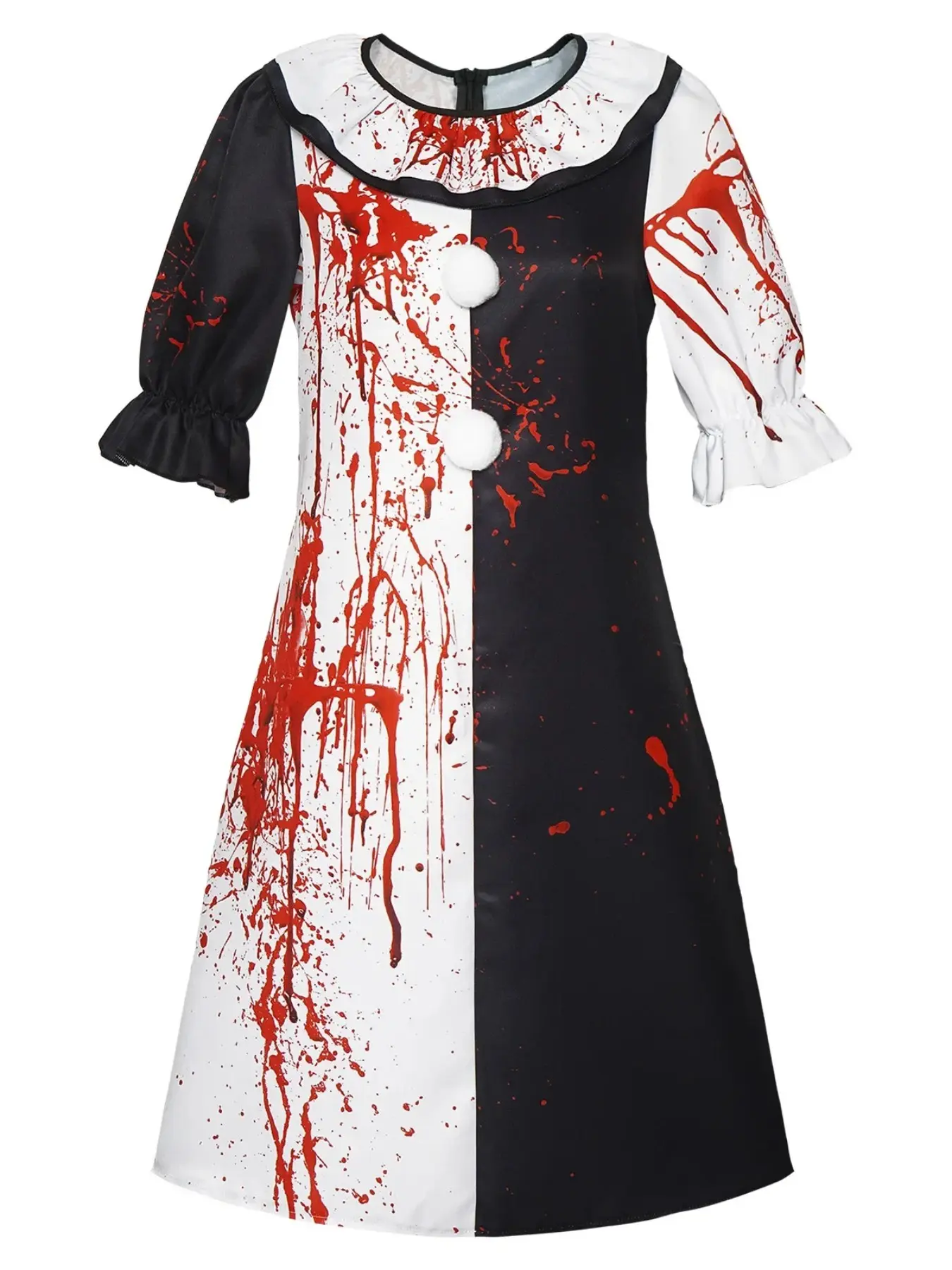 Women Bloodied The Killer Clown Dress Horror Cosplay Costume Halloween Carnival Haunted House Scary Clown Role Play Outfit