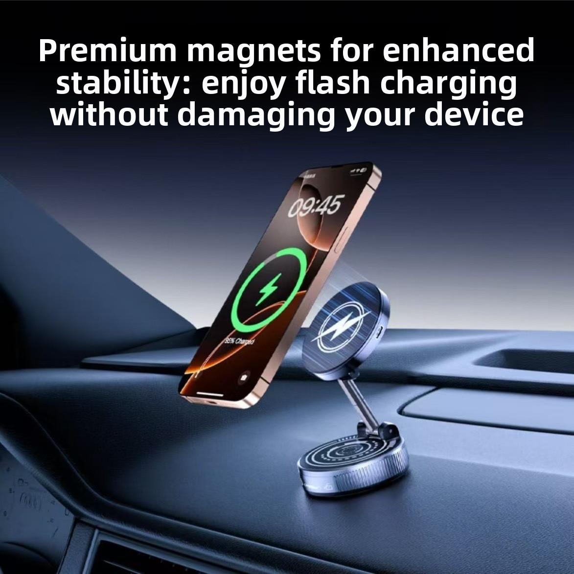 Desktop Car Phone Holder Mount Rotating Vacuum Suction Magnetic Wireless Charging Portable for Phones lurvia case