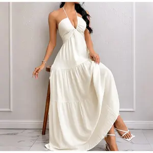 Women's Plain Dress, Summer Clothes Women, Casual Basic Loose Fit Sleeveless Dress for Beach Holiday Vacation, Ladies Summer Clothes, Women's Clothing, Womenswear, Dresses for Party, Minimalist A Line Dress