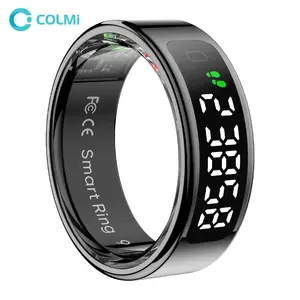 2026 COLMI R12 Wearable Smart Ring with Touchscreen, Display Screen, Wireless Charging, Continuous Heart Rate Health Manager, 5 ATM Waterproof for Men-Women