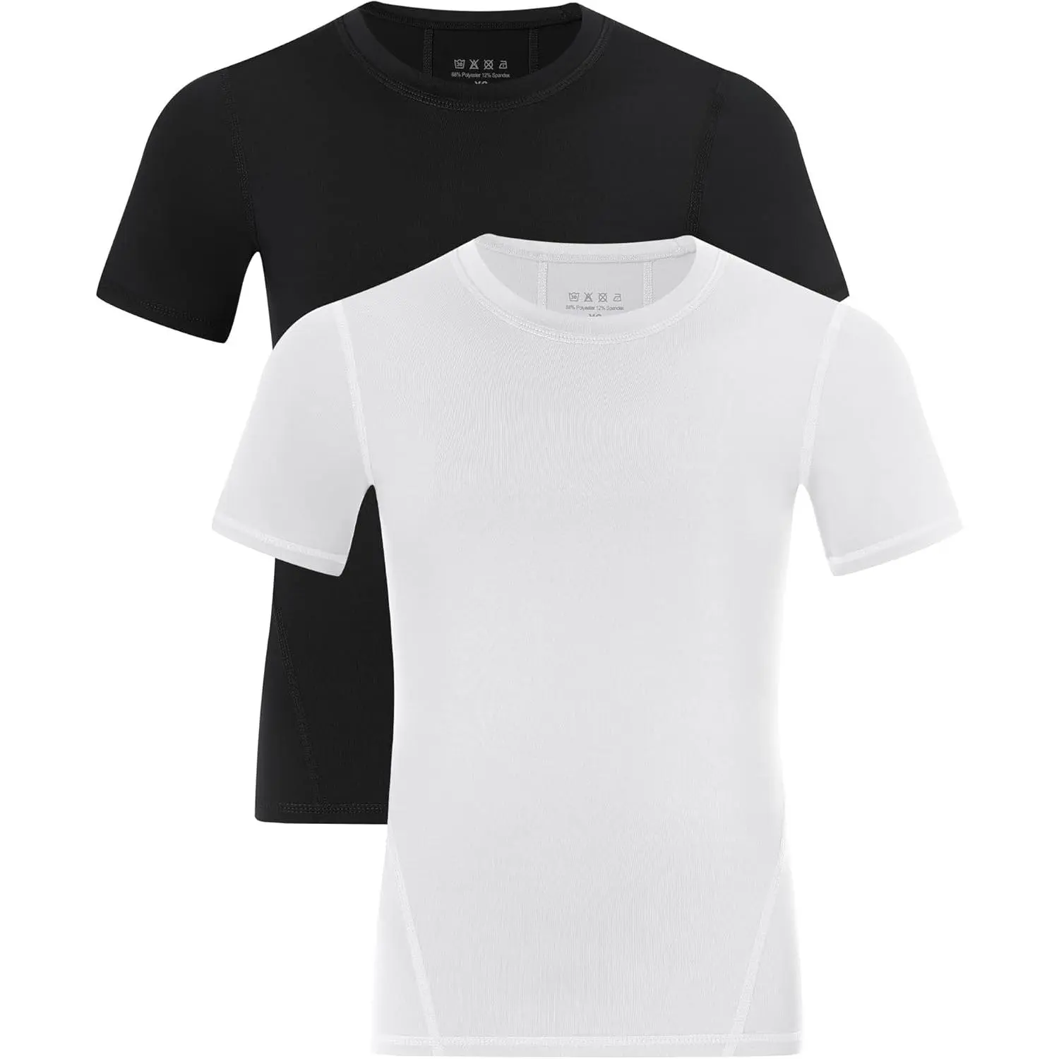 Boys Compression Shirt Short Sleeve Youth Athletic Undershirt Kids Base Layer T-Shirt for Football BasketballGift.