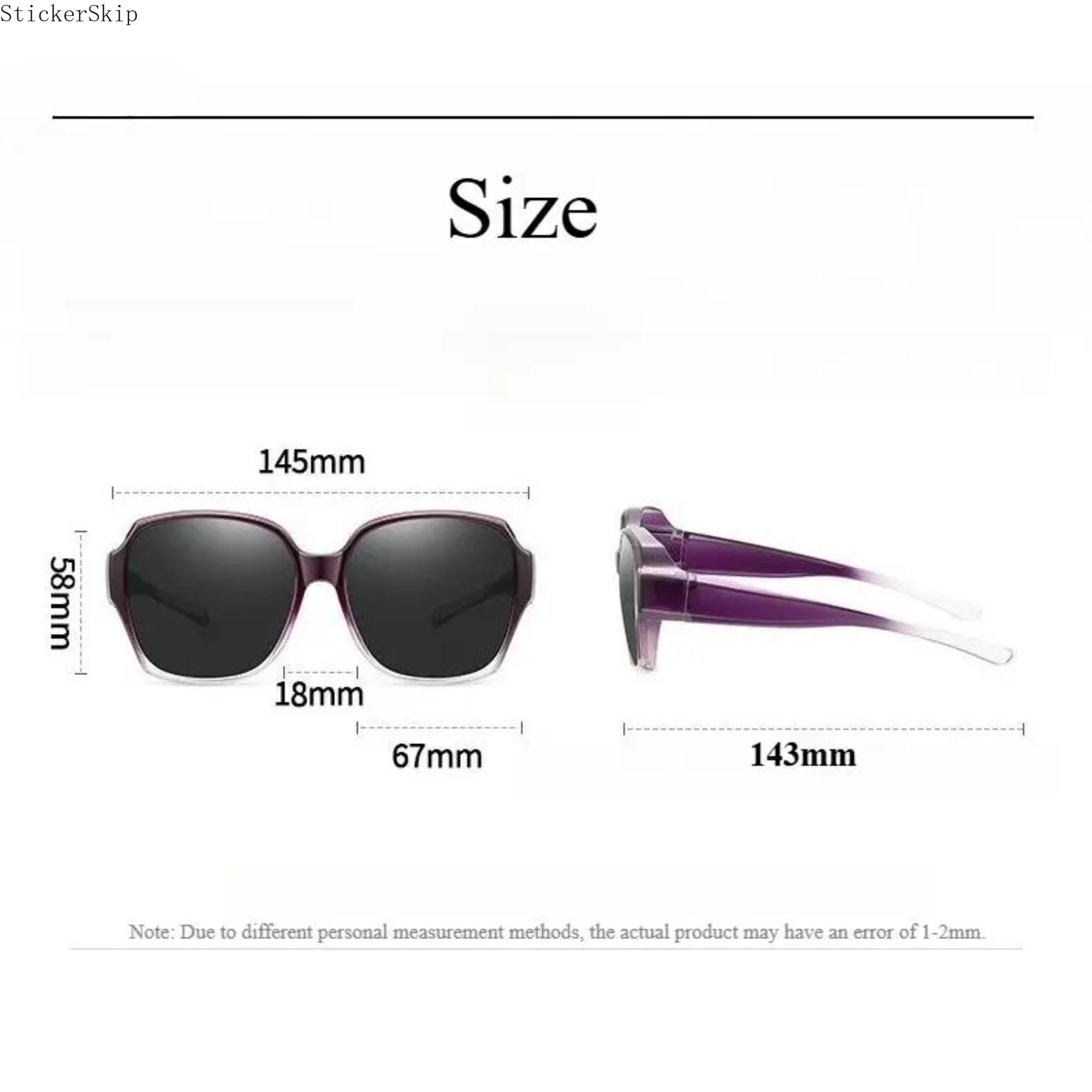 2026 Trendy Oversized Fit Over Sunglasses – Polarized UV400 Anti-Glare Shades, Bold Geometric Frame Lightweight Flexible Design for Men & Women, Wear Over Prescription Glasses for Driving, Outdoor & Daily Use