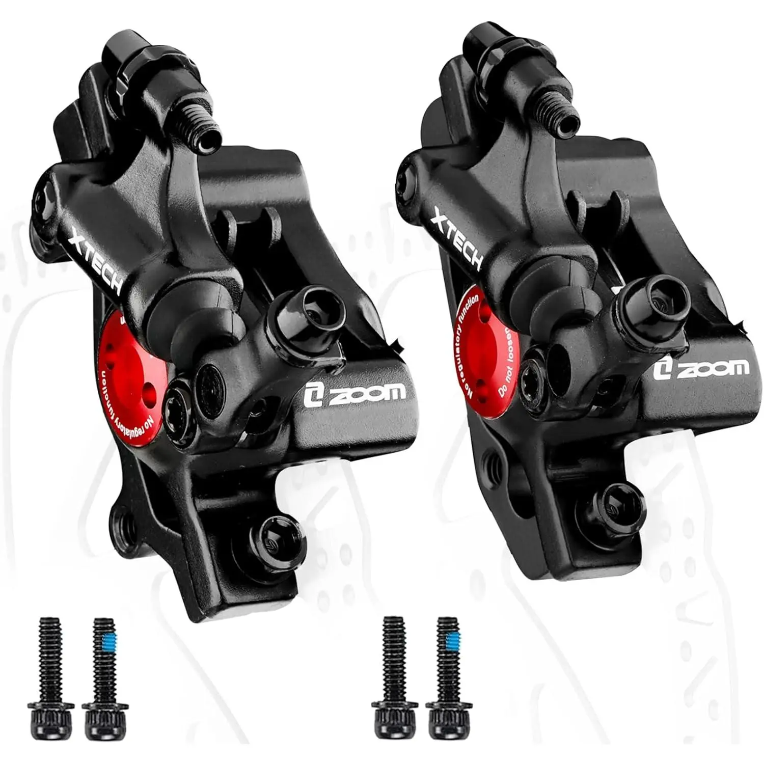 Hycline Zoom Hydraulic Disc Brake Calipers: HB-100 MTB Bike Disc Brakes Front & Rear Caliper Set for Mountain, Road Bicycle and E-Bike
