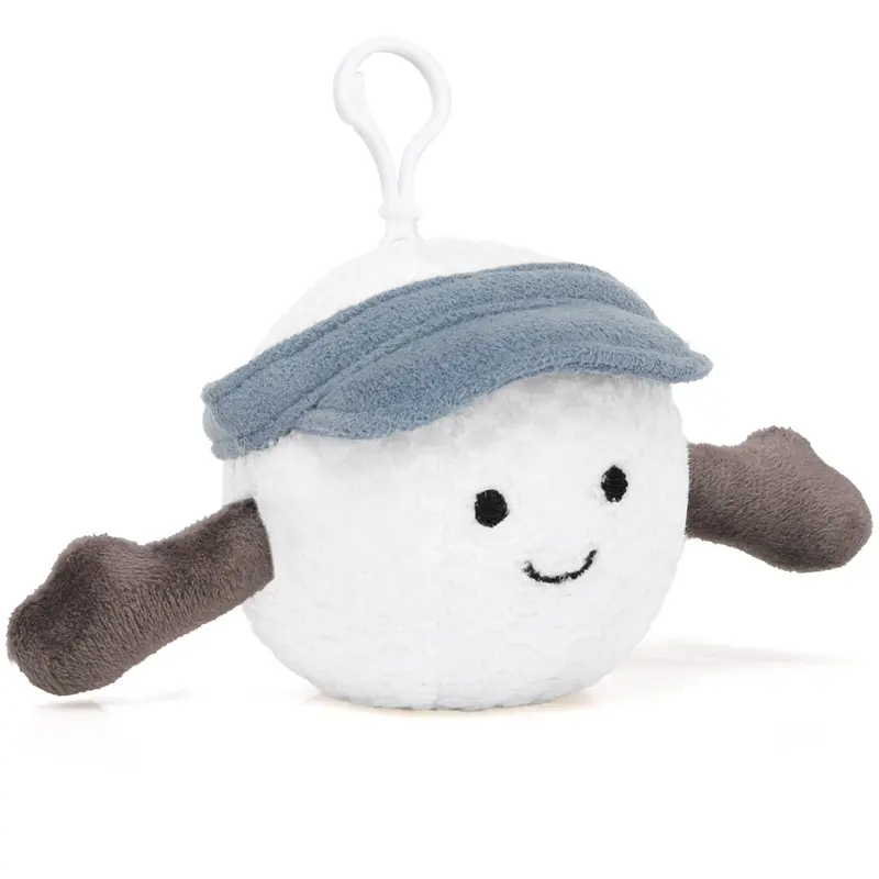 Golf Ball Plush Keychain for Bags & Car Keys, Soft & Cozy Accessory, Ideal Gift for Kids, Girls & Friends, Perfect for Daily Use, Soft Keychains