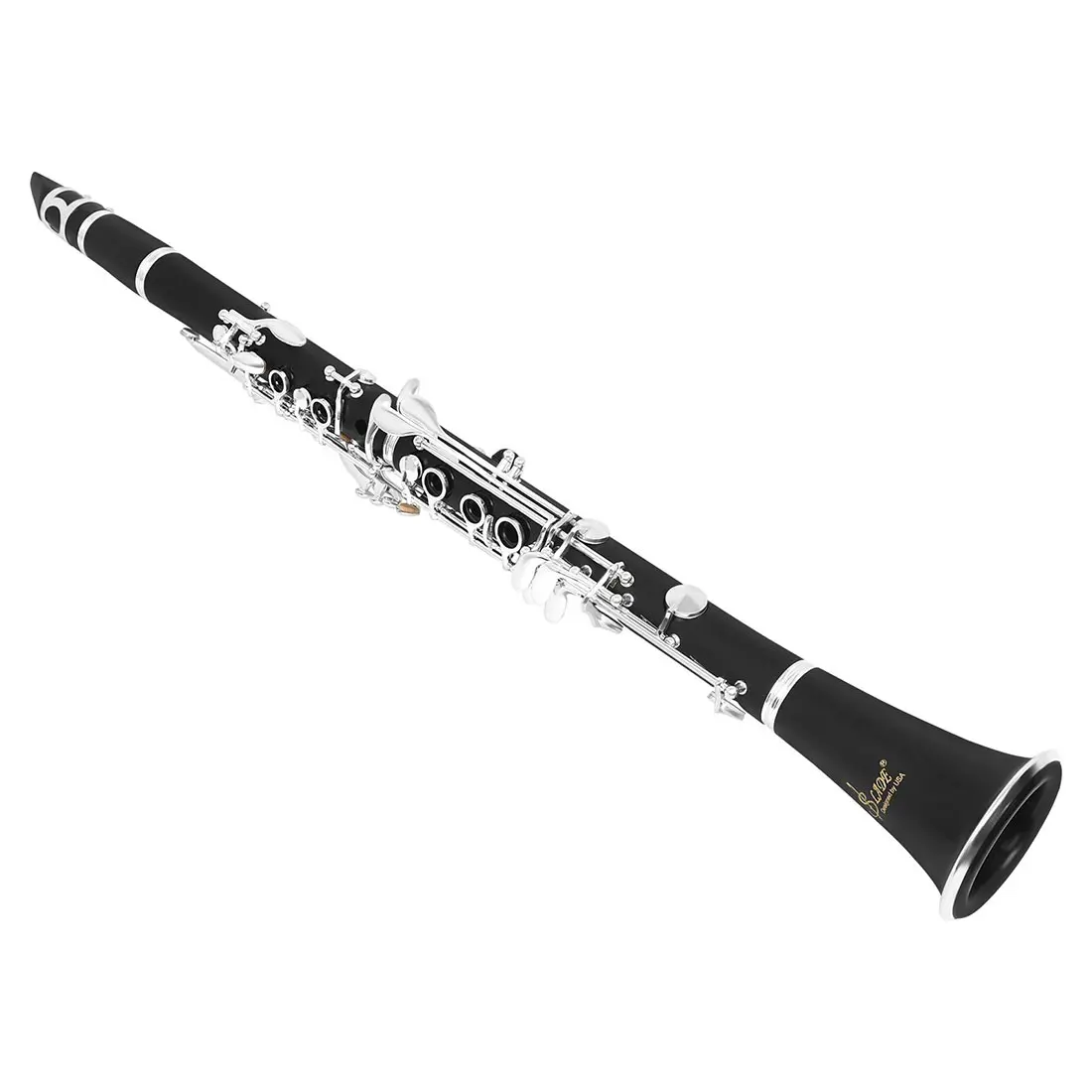 SLADE LDC830 17 Key Beginner Clarinet, ABS Body with Silver Plated Keys, Complete Starter Kit with SLADE Fabric Carry Bag, Musical Instruments