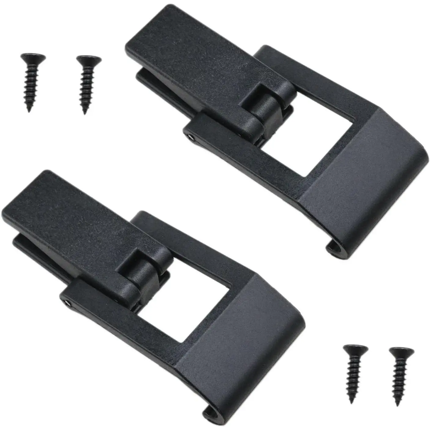 2-Pack Black POM Plastic Tool Box Draw Latch (3.42x1.45 in) - Durable Build, Quick Pull Release, Screw Mount Design with Screws, for Cooler Boxes, Cabinets, Quick Release