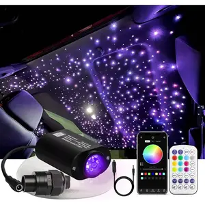 6W Small Size Starlight Headliner Kit, 350 count*9.8ft Fiber Optic  Ceiling Lights with Twinkle &  Sync, APP & Remote Control Control for / Decoration, RGBW Starlight Engine