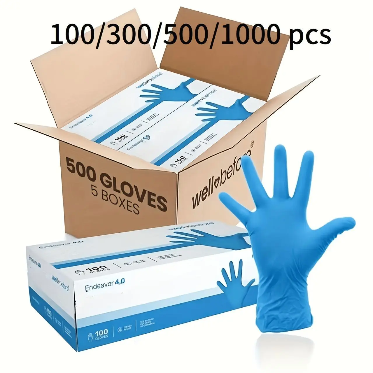 Disposable Gloves 100/300/500/1000pcs, Blue Nitrile Disposable Gloves, Flexible and Snug Fit, Chemical Resistant, Latex-Free Formula, Designed for Maintenance Teams, Suitable for Household Cleaning, Tattooing, Spray Painting, Car Washing