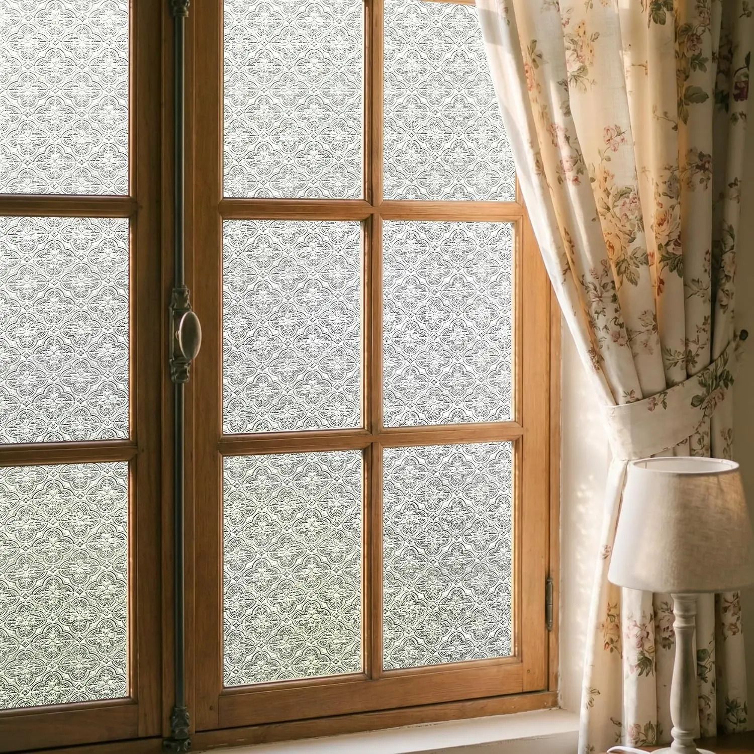 Window Privacy Film Roll, Privacy Film For Glass Windows, Static Adhesive Colorful Decorative Glass Sticker, Sun UV Protection, Heat Control, Bathroom, Front Door, Office Use