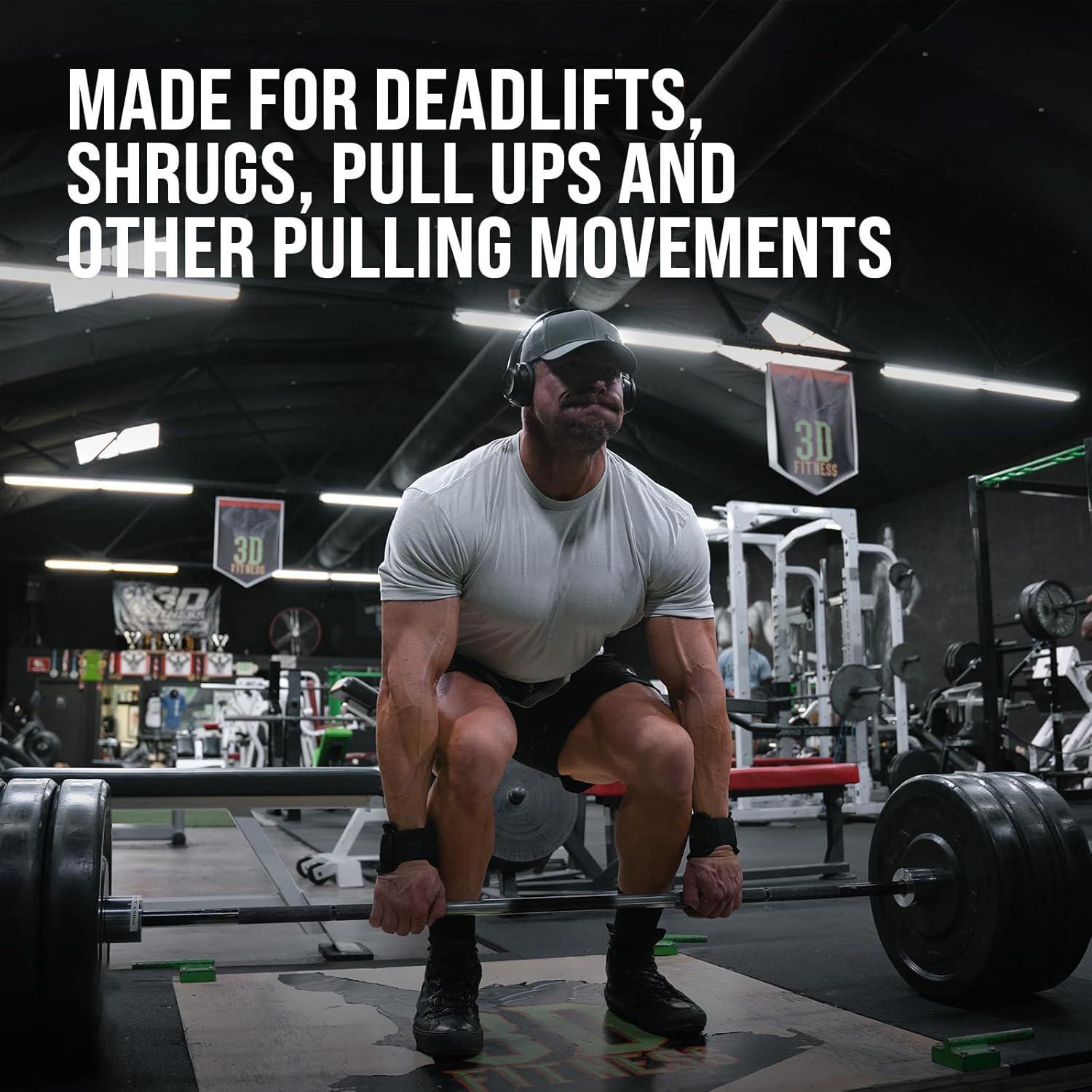 Weight-Lifting Hooks, 1 Pair 5mm Thick Wrist Padding, Weight Lifting Grips for Powerlifting, Shrugs & Rows, Gym Lifting Straps with Pull-Up Hooks